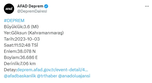 SON DAKİKA! Deprem nerede oldu? Bugün kaç şiddetinde deprem oldu? Az önce deprem nerede oldu?