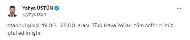 THY İstanbul çıkış seferleri neden iptal edildi? Seferler saat kaçta açılacak?
