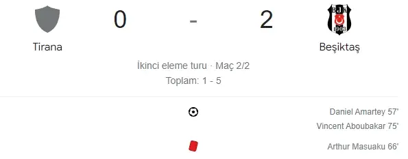 Tirana Beşiktaş maç özeti! (VİDEO) Tirana Beşiktaş maçı özeti izle! Tirana Beşiktaş golleri kim attı, maç kaç kaç bitti?