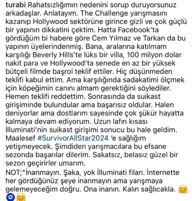 Turabi Survivor'da var mı 2024?