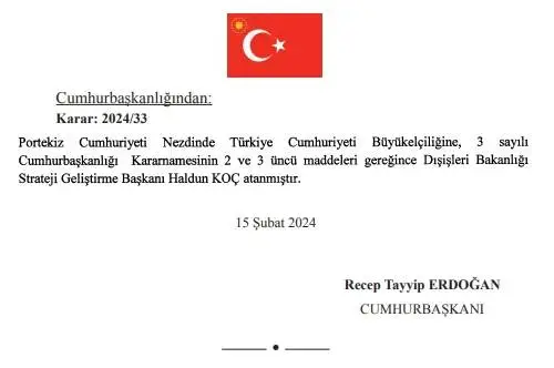 Yeni Portekiz Büyükelçisi Haldun Koç kimdir? Haldun Koç hayatı ve biyografisi